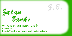 zalan banki business card